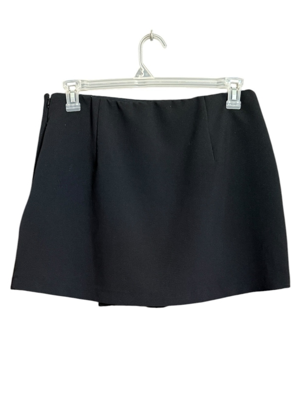 Abercrombie & Fitch Black Faux Wrap Skort Y2K Low Rise Stretch Mini Size L - Picture 4 of 13